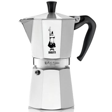 Moka Express Espresso Maker, 9 Cup, Silver