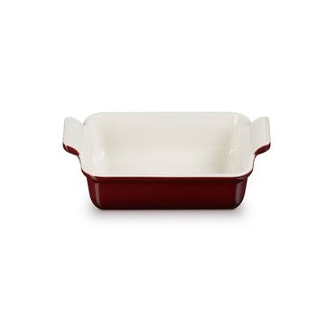 Stoneware Heritage Rectangular Dish 19cm, Garnet