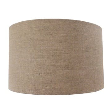 Linen Cylinder Drum Shade - 30cm; Natural