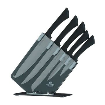 Everyday 6 Piece Knife Block , Black