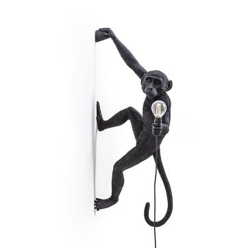 Monkey Lamp, Hanging Right Black