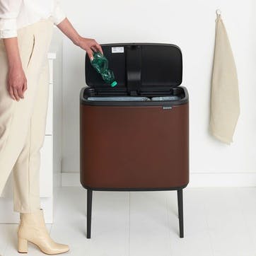 Bo Touch Bin 11 + 23L, Mineral Cosy Brown