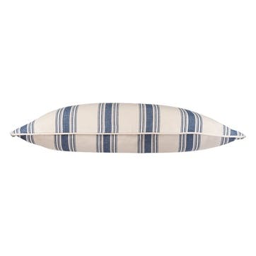 Sea Stripe Small Lumbar Cushion 65 x 35 cm, Blue / White