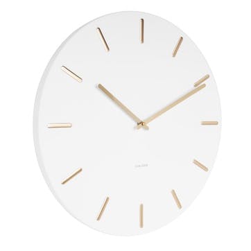 Charm Wall Clock, White