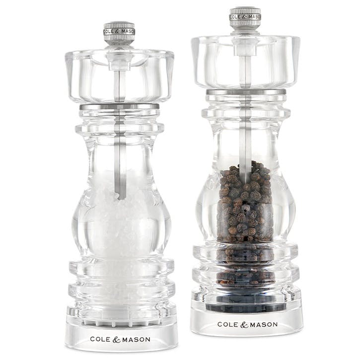 London Salt & Pepper Mills, 180mm, Clear