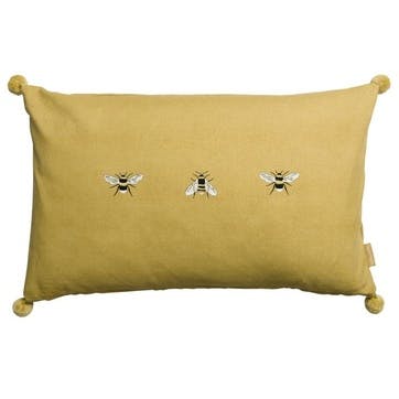 'Bees' Embroidered Cushion