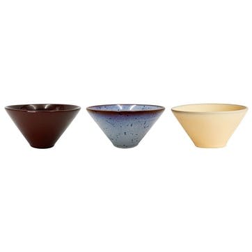 Yuka Set of 3 Bowls D11cm, Multi