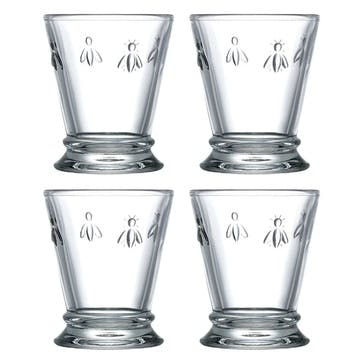 Bee, Goblets, Set of 4, 270ml, Clear