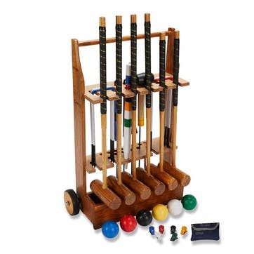 Pro 6 Player Croquet Set with Trolley