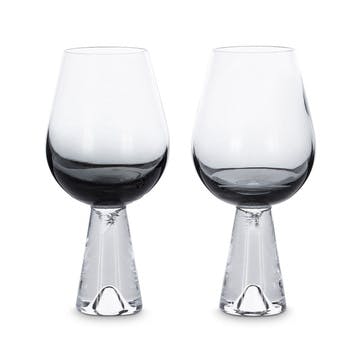 Tank Wine Glasses, Set of 2, Black