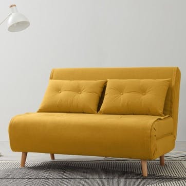 Haru Sofa Bed - Double; Butter Yellow