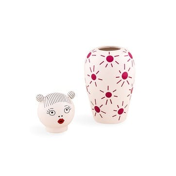Canopie, Vase with Lid, Pink