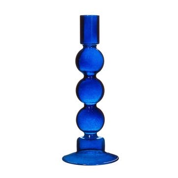 Bubble Candle Holder, H20cm, Blue