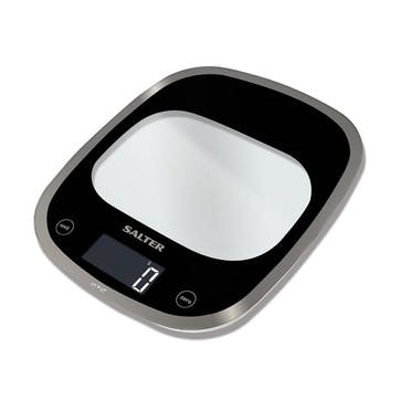 Curve Glass Electronic Digital Kitchen Scales, Black