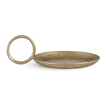 Dimali Metal Candle Holder D15cm, Antique Brass