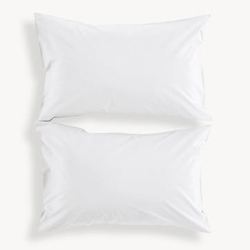 200TC Organic Pair of Standard Pillowcase, White