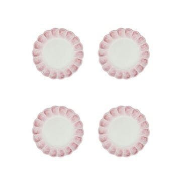 Lido Set of 4 Side Plates D21.5cm, Pink