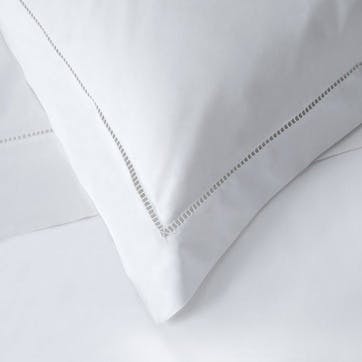 Santorini Oxford Pillowcase, Standard, White