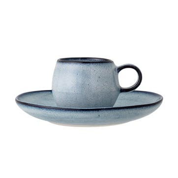 Cove Espresso Cup and Saucer  100ml, Blue