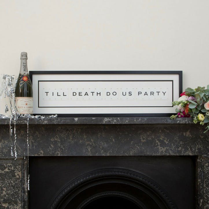 'Till Death Do Us Party' Word Frame
