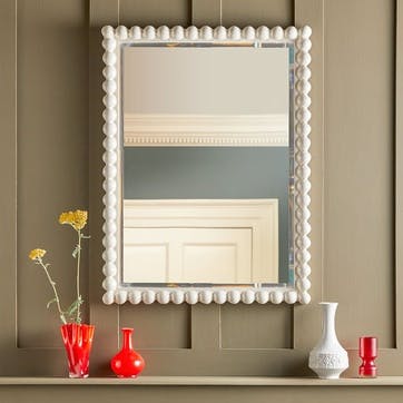 Charming Mirror, White, 80cm x 60cm