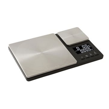 Dual Platform Digital Kitchen Scale, Black/Silver