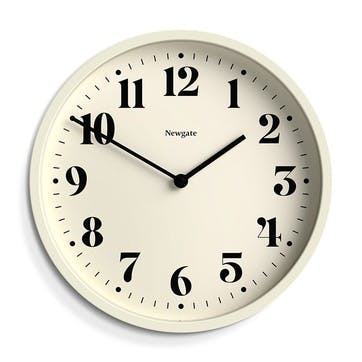 Number Four Wall Clock D30cm, Linen White