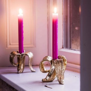 Banana Candle holder, Gold