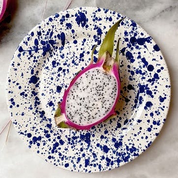 Splatter Dinner Plate D24cm, Blueberry