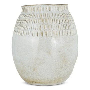 Anjuna Vase H29.5cm, Reactive White