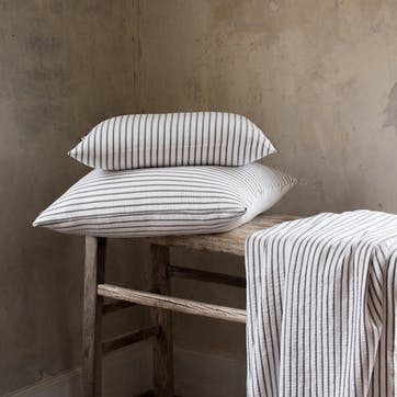 Hikari Striped Cushion 40 x 60cm, Grey & White
