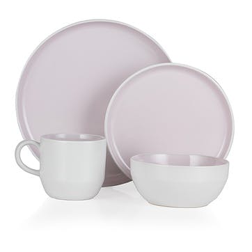 Oslo 16 Piece Dinnerware Set , Pink