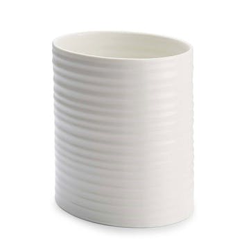 Oval Utensil Jar - Large; White