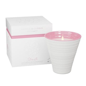 Strength Ceramic Candle , White, Pink