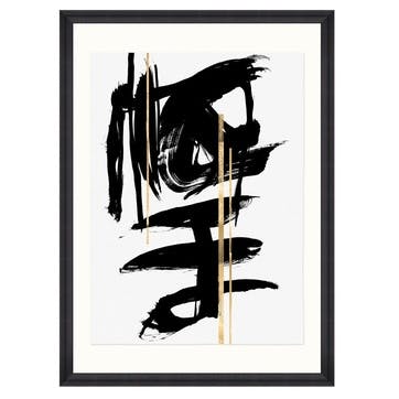 Gestural Abstraction I Black Framed Print, 70 x 100cm