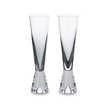 Tank Champagne Glasses, Set of 2, Black