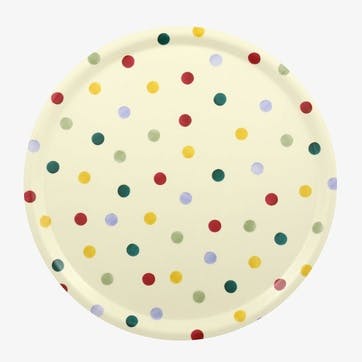 Polka Dot Birch Round Tray 38cm