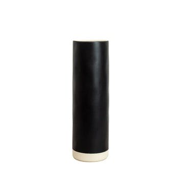 Pitka Tall Vase 30 x 9cm, Black