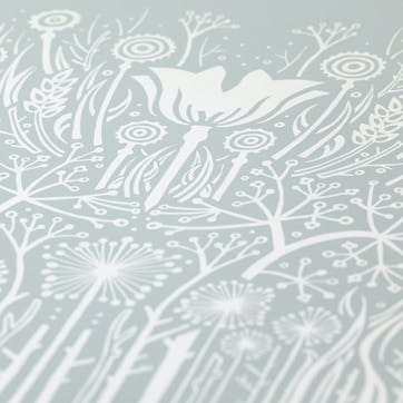 Hedgerow Screen Print, 50cm x 70cm, Warm Grey