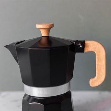 Venice Aluminium Espresso Maker 6 Cup, Black