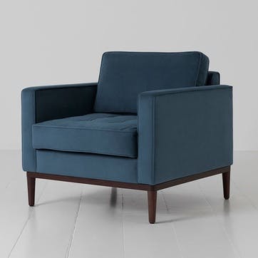 Model 02 Velvet Armchair, Teal