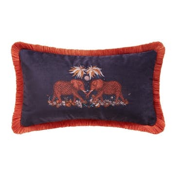 Boudoir cushion, Emma J Shipley, Zambezi Wine, flame