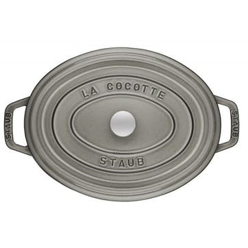 Cast Iron Oval Cocotte, Graphite Grey