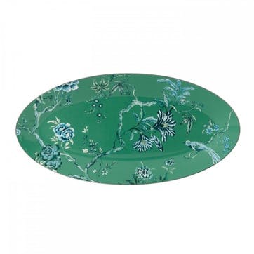 Chinoiserie Oval Platter, Medium, Green