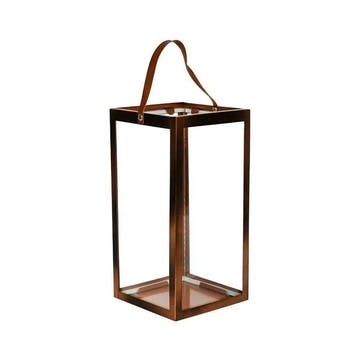 Hampton Lantern H40cm, Copper