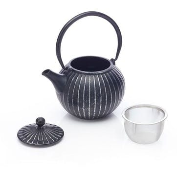 Cast Iron Infuser Teapot 2 Cup, Black