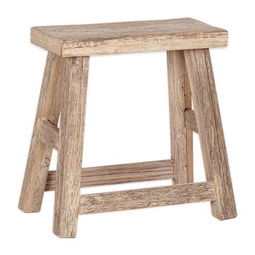 Ibo Reclaimed Wood Low Stool, Natural