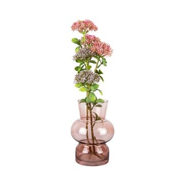 Gleam Vase H18cm, Faded Pink