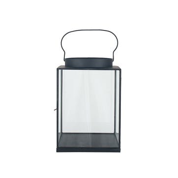 Metal Lantern H26cm, Black