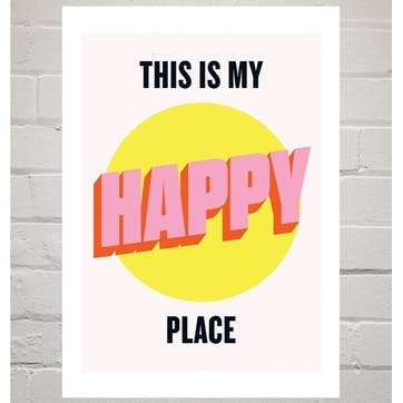 HollieGraphik Happy Place Framed Art Print, Multi